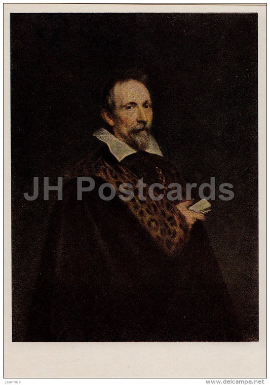 painting by Anthony van Dyck - Portrait of Jan Van den Wouwer - old man - Flemish art - 1955 - Russia USSR - unused - JH Postcards