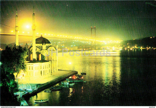 Istanbul - Ortakoy Mosque and Bosphorus Bridge - 34/6 - Tur-Yay - Turkey - unused - JH Postcards