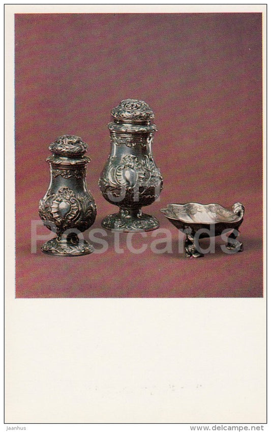 Silver Casters , London - Western European Silver from Hermitage - 1982 - Russia USSR - unused - JH Postcards