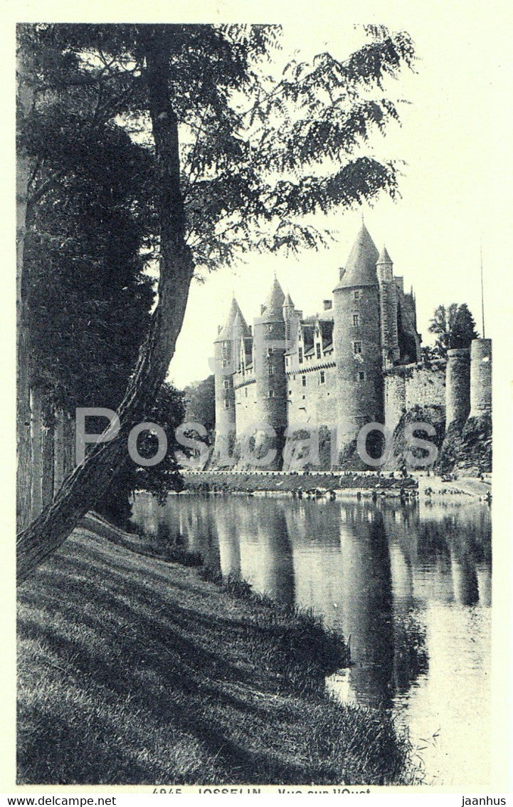 Josselin - Vue sur l'Oust - 4945 - castle - old postcard - France - unused - JH Postcards