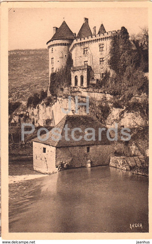 Cabrerets - Le Chateau - castle - 260 - old postcard - France - unused - JH Postcards