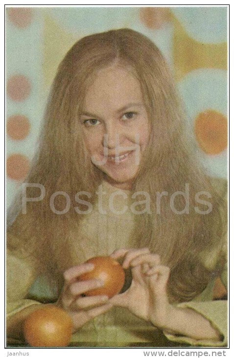 O. Soshnikova - Soviet Russian Movie Actress - 1976 - Russia USSR - unused - JH Postcards