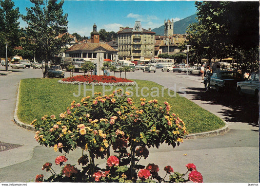 Vevey - Place du Marche - Market Square - cars - 9147 - Switzerland - unused - JH Postcards