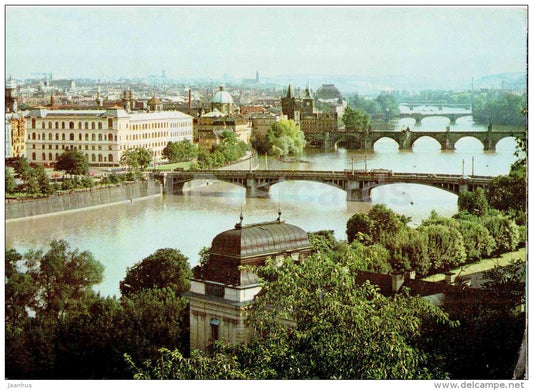 The Bridges of Prague - Praha - Prague - Czechoslovakia - Czech - unused - JH Postcards