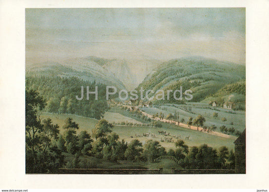 Ansicht des Ilsensteins um 1840 - art by F. Wizam - DDR Germany - unused - JH Postcards