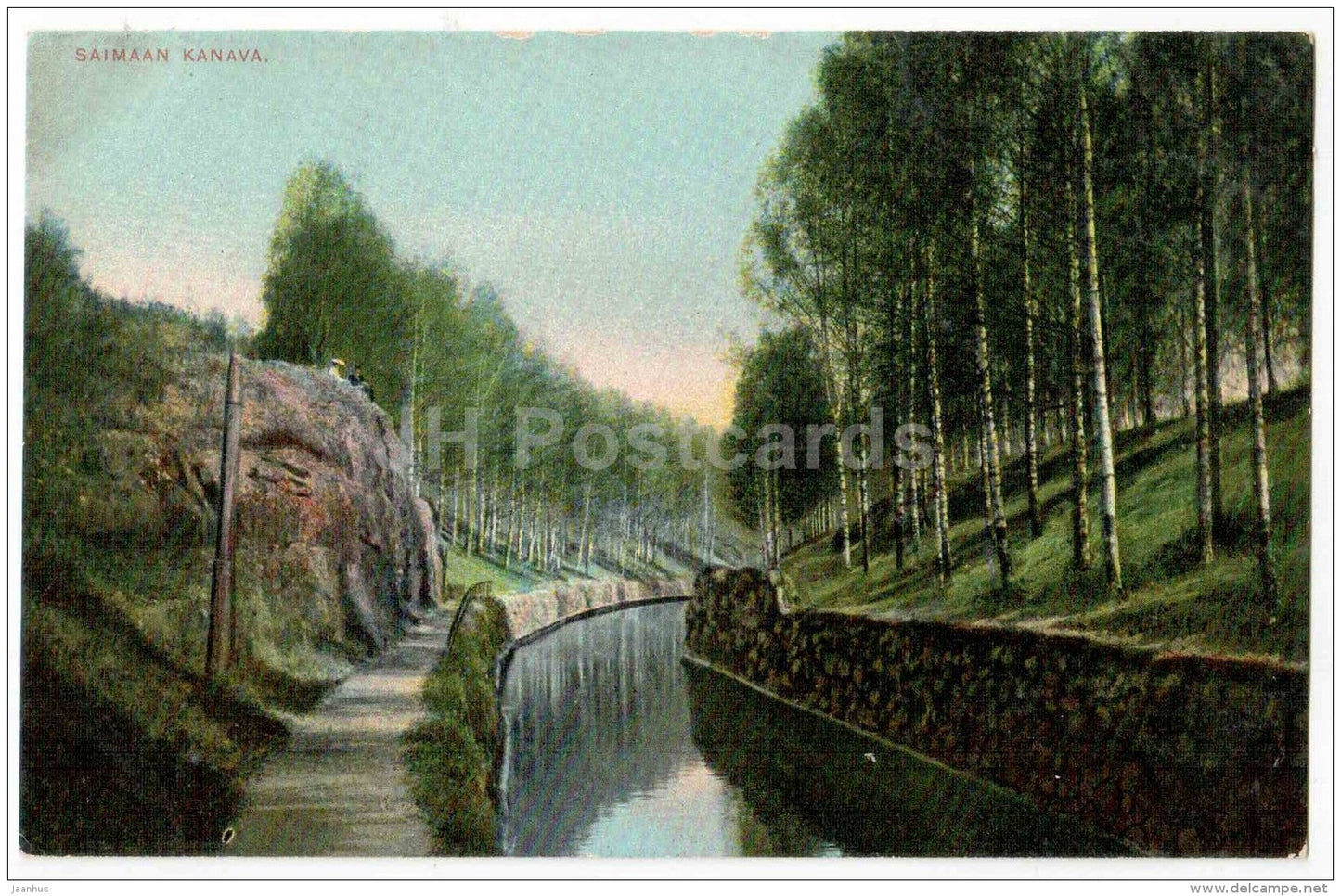 Saimaan Kanava - channel - old postcard - Finland - Tsarist Russia - unused - JH Postcards