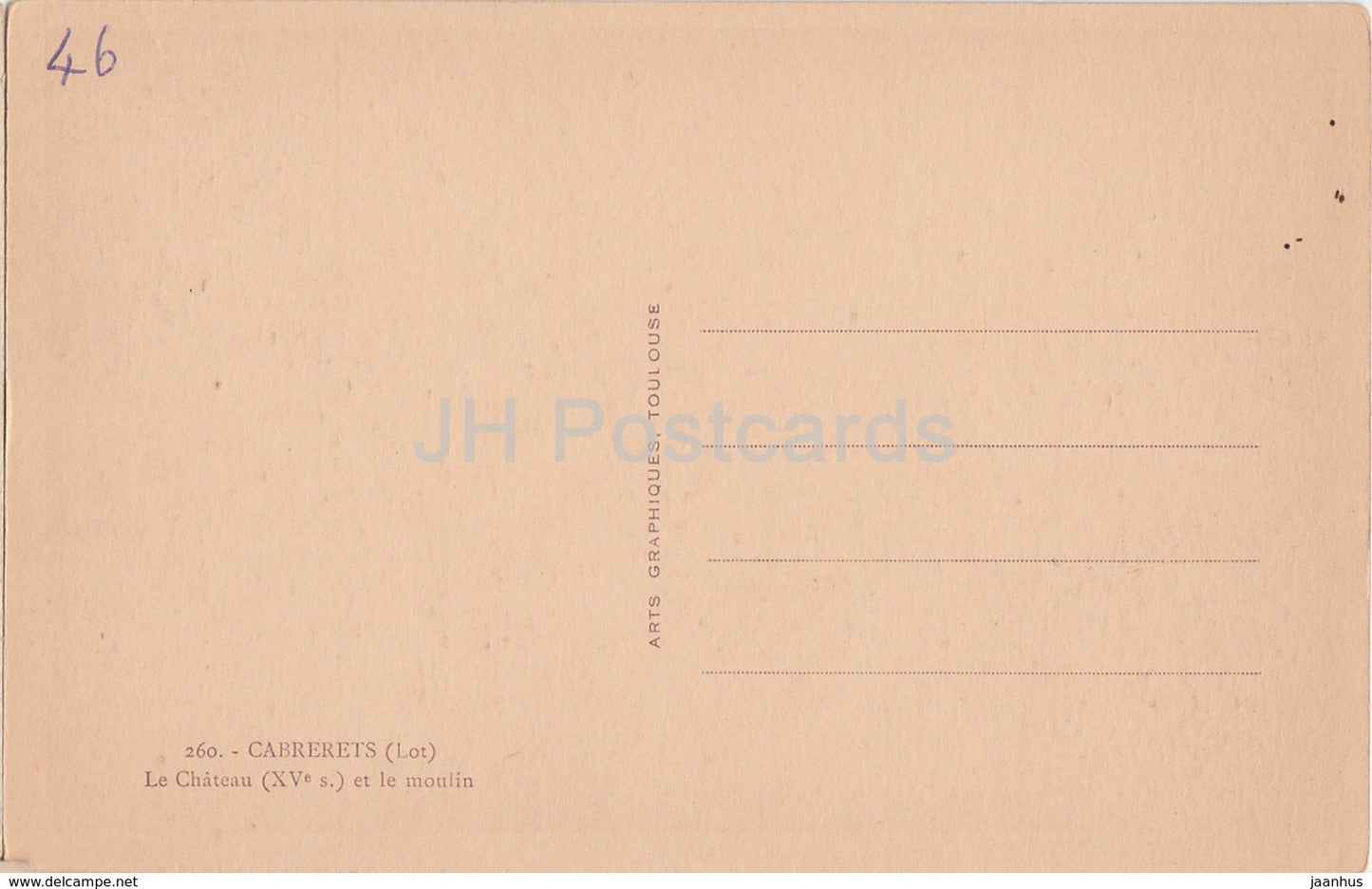 Cabrerets - Le Chateau - Schloss - 260 - alte Postkarte - Frankreich - unbenutzt