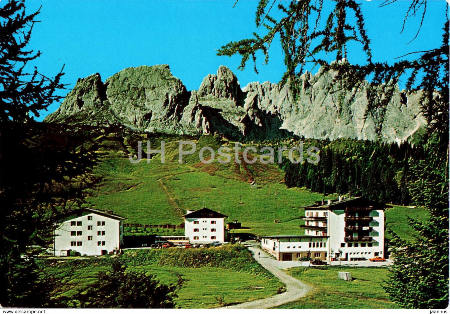 Passo Monte Croce Comelico - Gruppo Popera - Cima Colesei - Pala Popera - Cima Undici - 018 - 1983 - Italy - used - JH Postcards