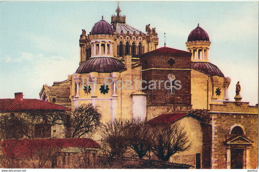 La Basilique et l'ancienne Eglise d'Ars - cathedral - old postcard - France - unused - JH Postcards
