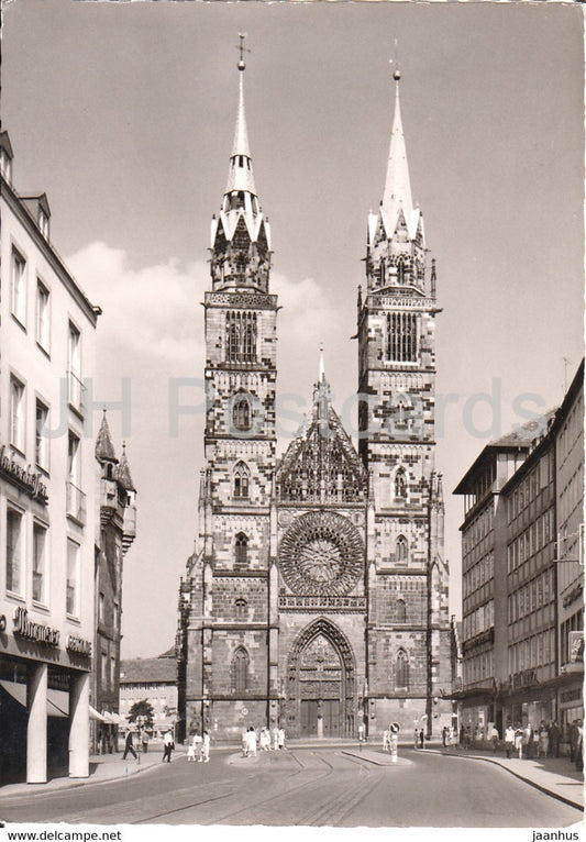 Nurnberg - St Lorenzkirche - Church of St Laurence - 1960 - Germany - used - JH Postcards