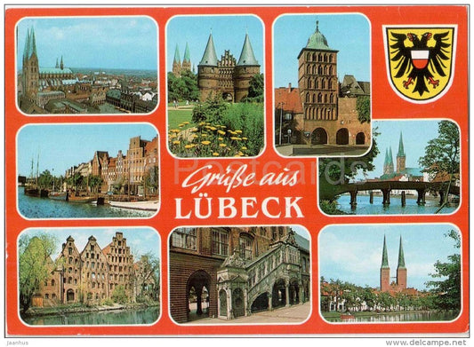Grüsse aus Lübeck - Hansestadt - Germany - 1985 gelaufen - JH Postcards