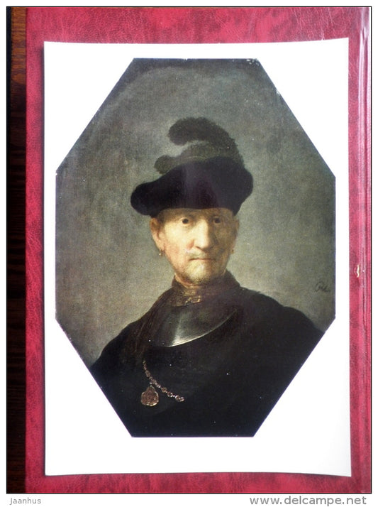 Painting by Rembrandt - The Old Warrior , 1629-30 - maxi card - dutch art - 1973 - unused - JH Postcards
