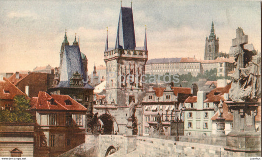 Praha - Prague - Malostranske mostecke veze - old postcard - Czech Republic - unused - JH Postcards