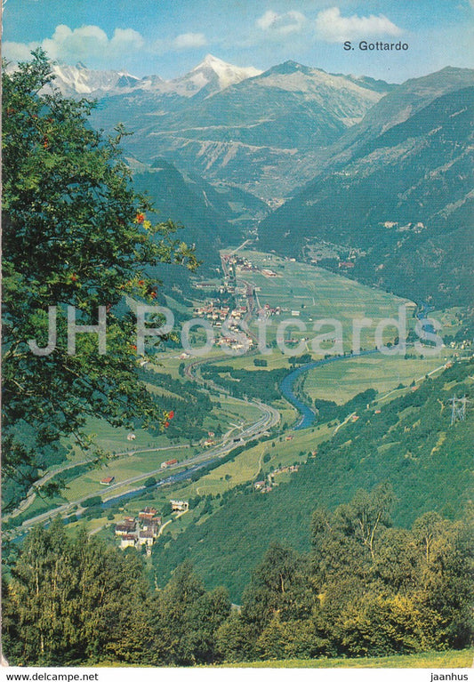 Panorama Ambri Piotta con San Gottardo - 4493 - Switzerland - used - JH Postcards
