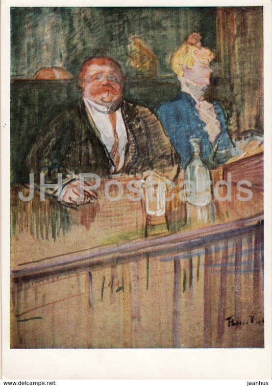 painting by Henri de Toulouse-Lautrec - Bar - French art - Germany - unused - JH Postcards