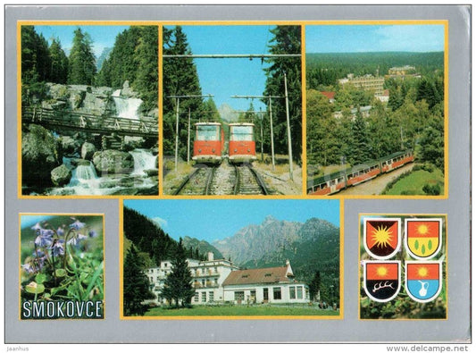 Stary Smokovec - The funicular to the Hrebienok - Studenovodsky waterfall - Smokovec - Czechoslovakia - Slovakia - used - JH Postcards