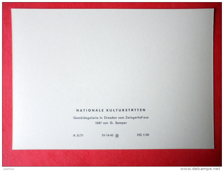 Art Gallery - Zwingerhof - Dresden - National Cultural Sites - old postcard - Germany DDR - unused - JH Postcards