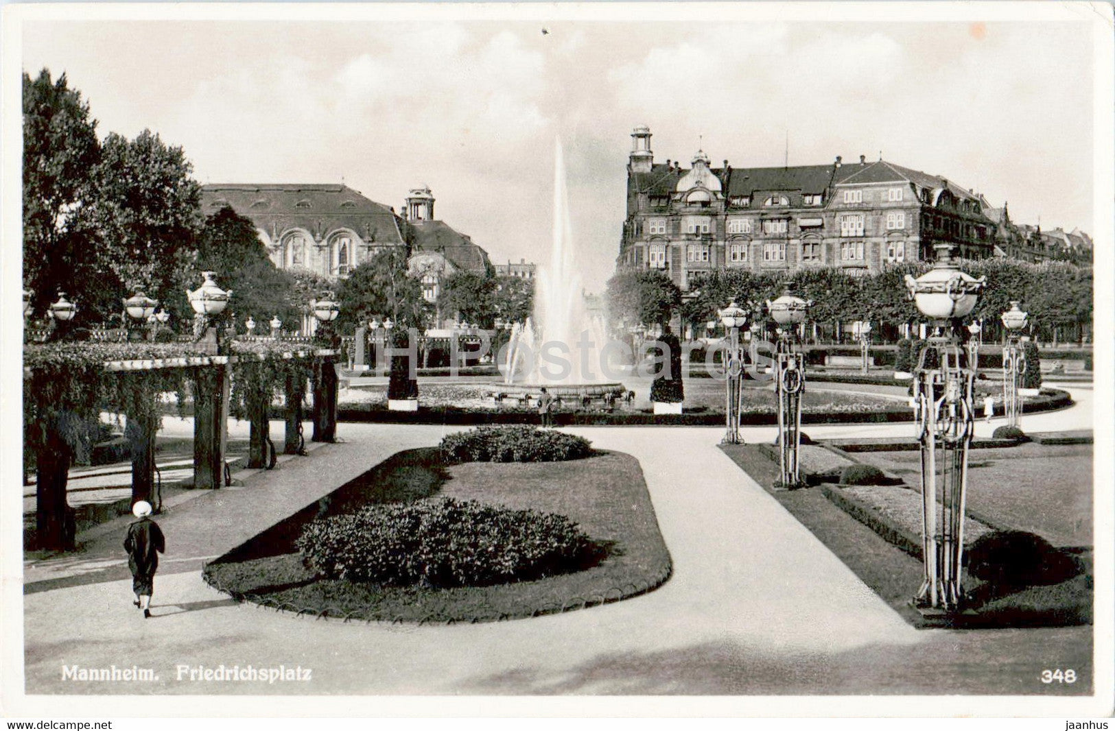 Mannheim - Friedrichsplatz - old postcard - Germany - used - JH Postcards