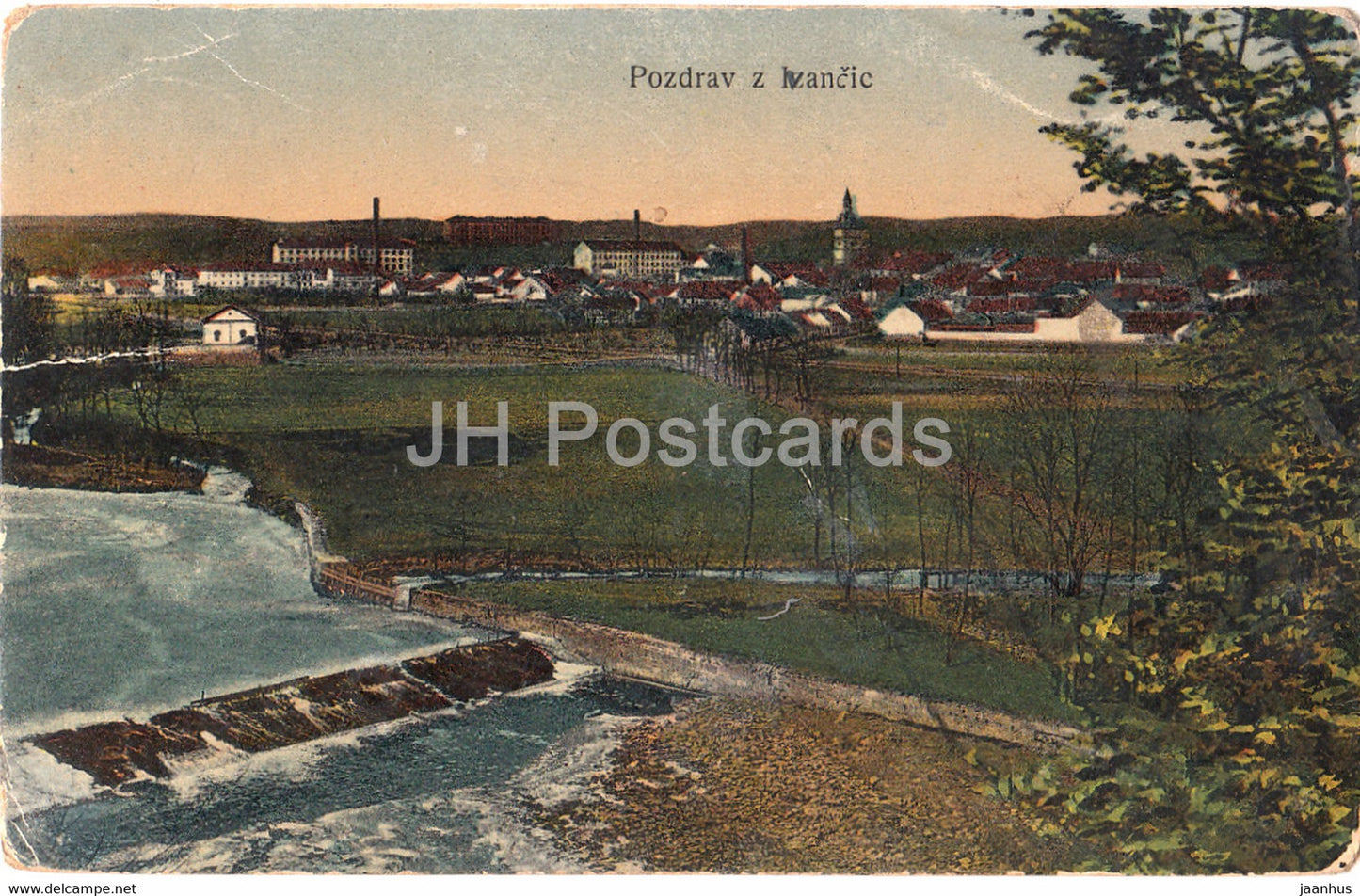 Pozdrav z Ivancic - Ivancice - old postcard - 1919 - Czech Republic - used - JH Postcards