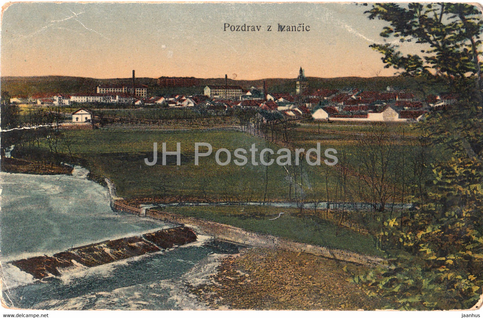 Pozdrav z Ivancic - Ivancice - old postcard - 1919 - Czech Republic - used - JH Postcards