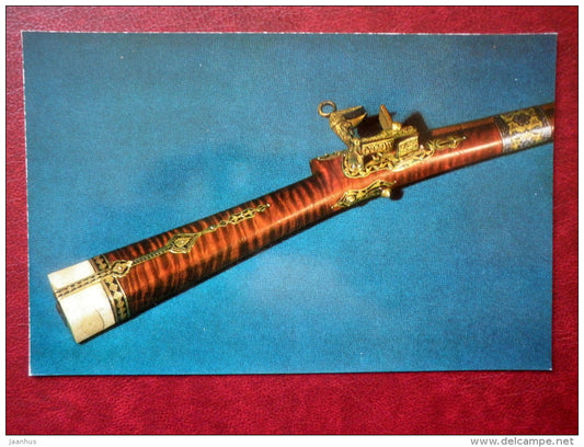 Flint-lock Gun , 19th century - Georgian Arms and Armour 17th-19th centuries - 1975 - Russia USSR - unused - JH Postcards