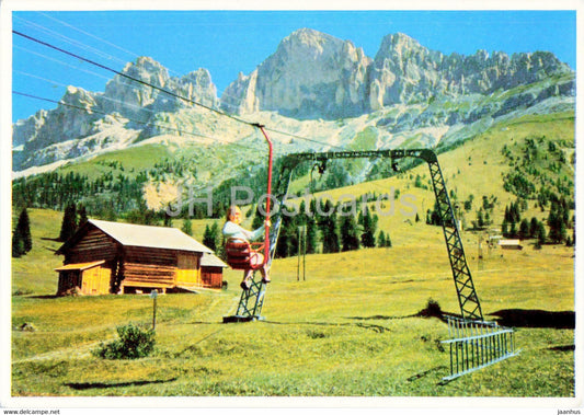 Dolomiti - Carezza - Il Catinaccio - Karersee - Der Rosengarten - skilift - Italy - unused - JH Postcards