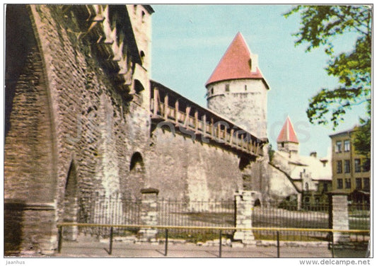 The City Wall in Nooruse street  - Old Town- Tallinn - Estonia USSR - 1965 - unused - JH Postcards
