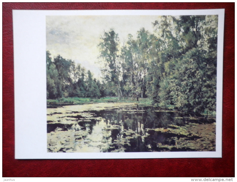painting by Valentin Serov , Overgrown pond , Domotkanovo , 1898 - russian art - unused - JH Postcards