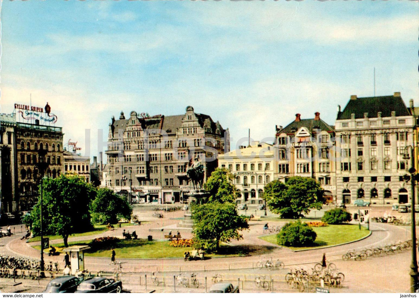 Malmo - Stortoget med Karl X Gustav statyn - 252- Sweden - unused - JH Postcards