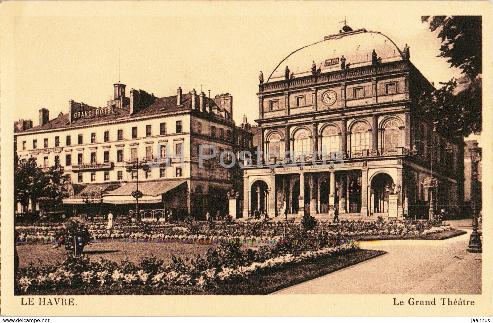 Le Havre - Le Grand Theatre - old postcard - France - unused - JH Postcards