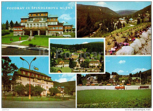 Špindleruv Mlyn - views - Czech - Czechoslovakia - unused - JH Postcards
