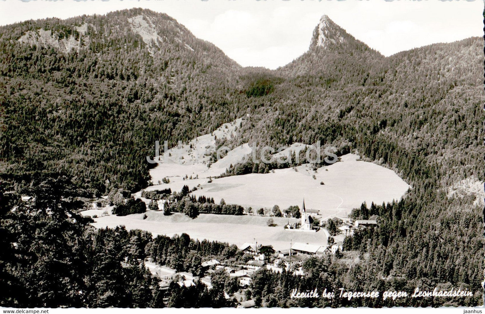 Kreuth bei Tegernsee gegen Leonhardstein - old postcard - Germany - unused - JH Postcards