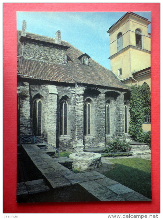 The eastern wing of the Dominican monastery , Inner Court  13th c - Tallinn - 1988 - Estonia USSR - unused - JH Postcards