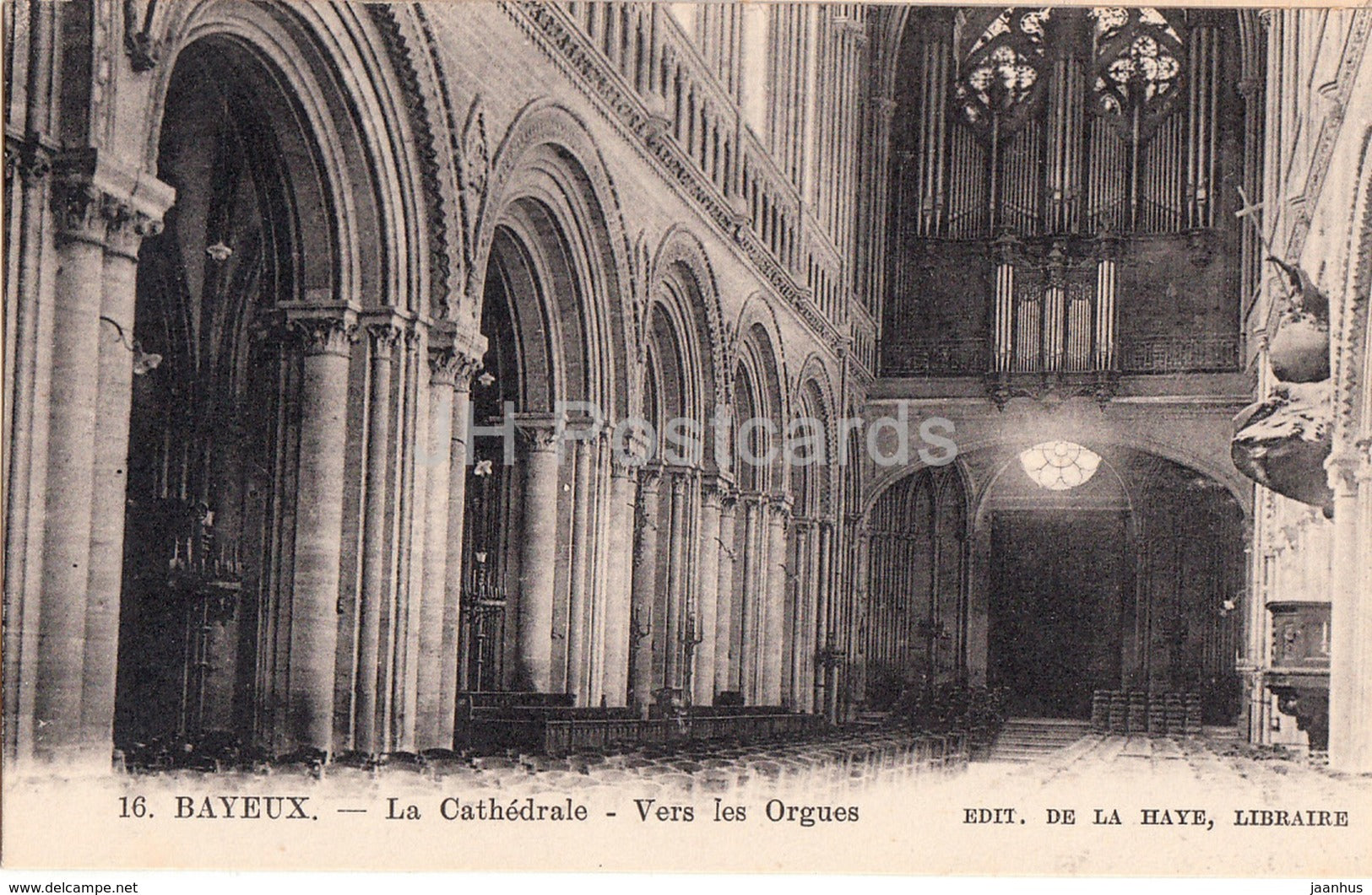 Bayeux - La Cathedrale - Vers les Orgues - 16 - cathedral - old postcard - France - unused