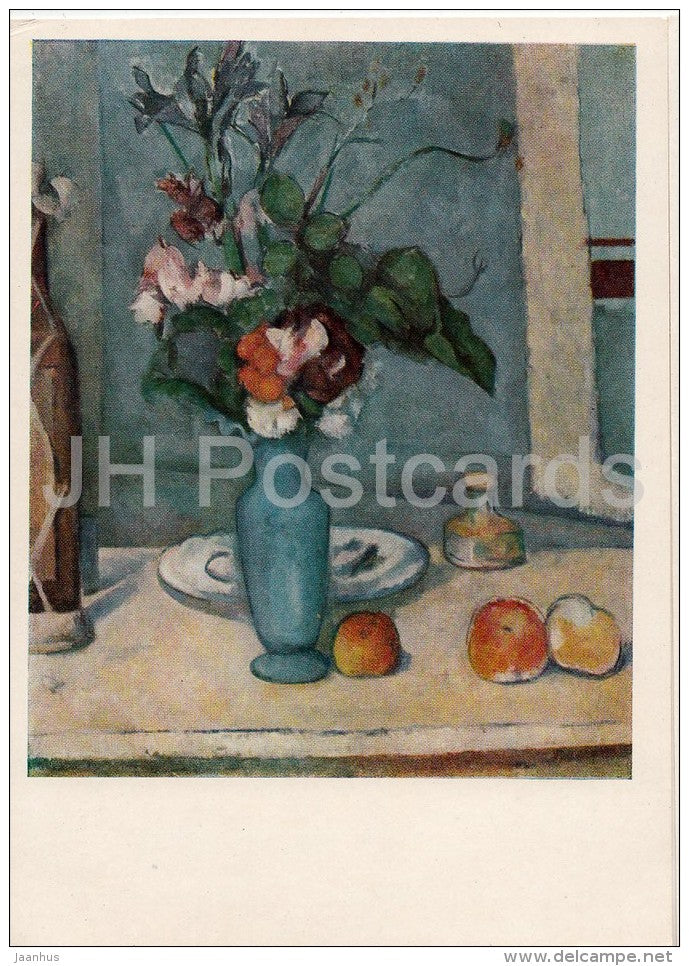 painting by Paul Cezanne - Blue Vase - French art - 1957 - Russia USSR - unused - JH Postcards