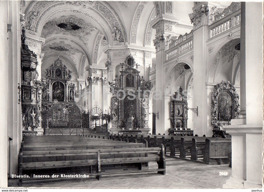 Disentis - Inneres der Klosterkirche - church - Switzerland - unused - JH Postcards