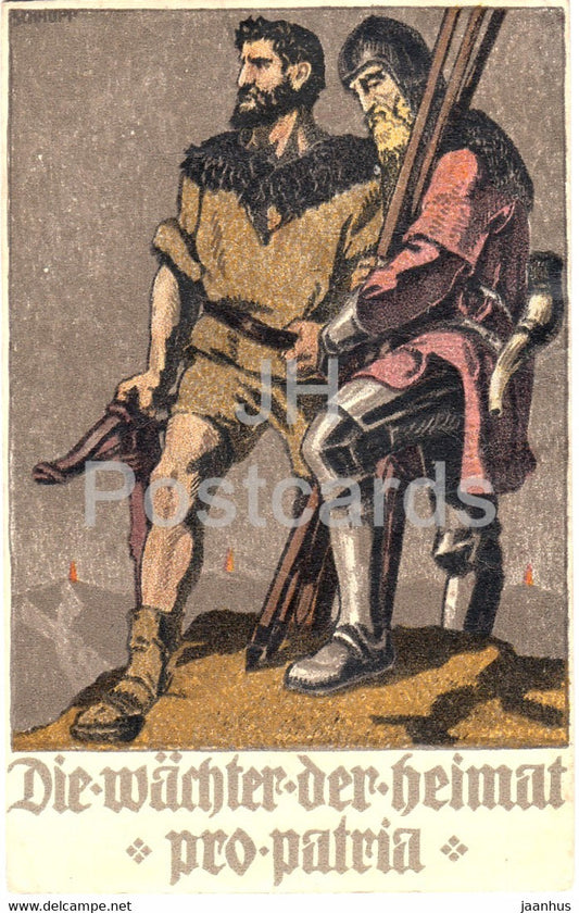Die Wachter der Heimat Pro Patria - Bundesfeier Postkarte - old postcard - 1910 - Switzerland - unused - JH Postcards