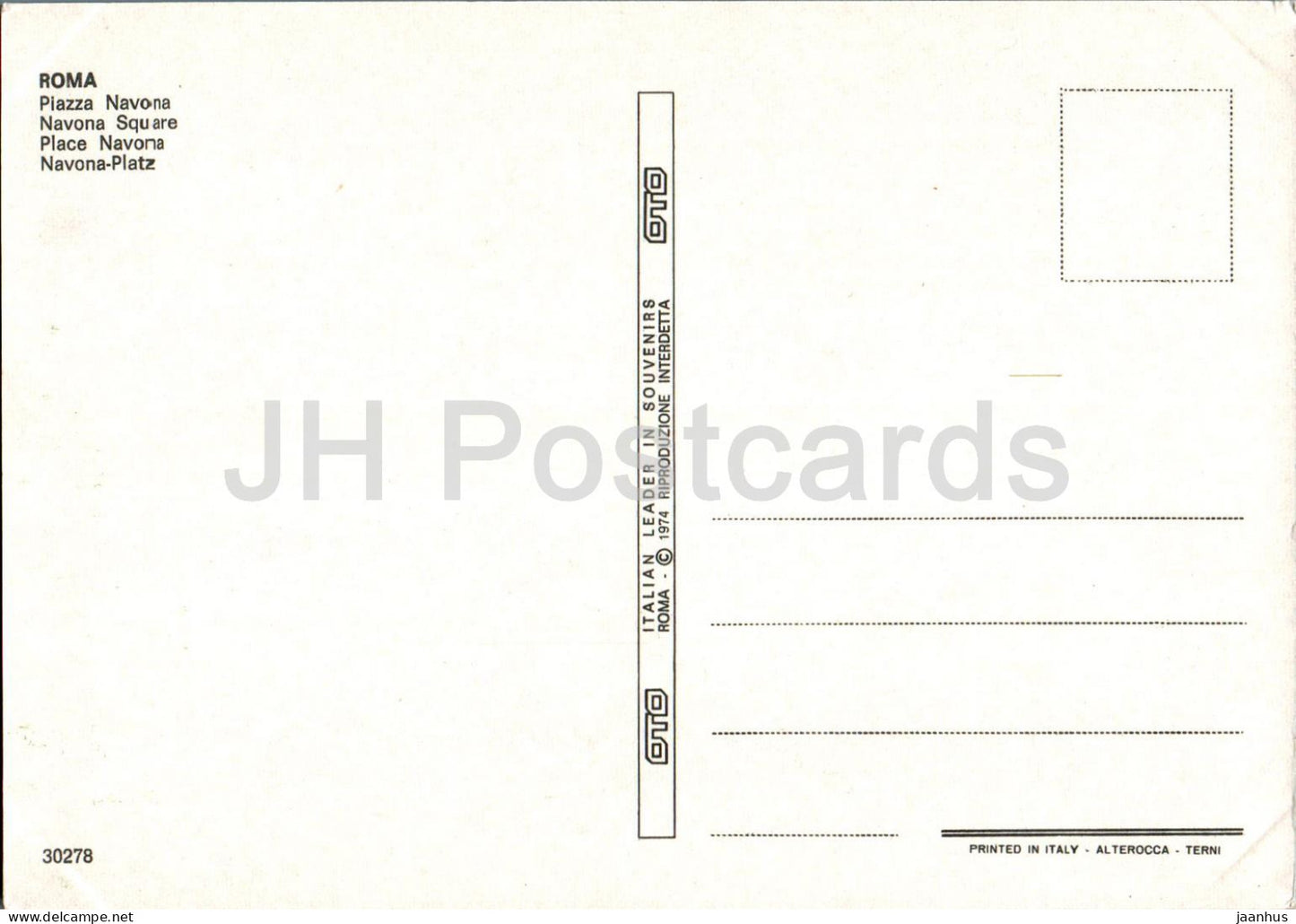 Roma - Rome - Piazza Navona - Place Navona - 30278 - Italie - inutilisé 