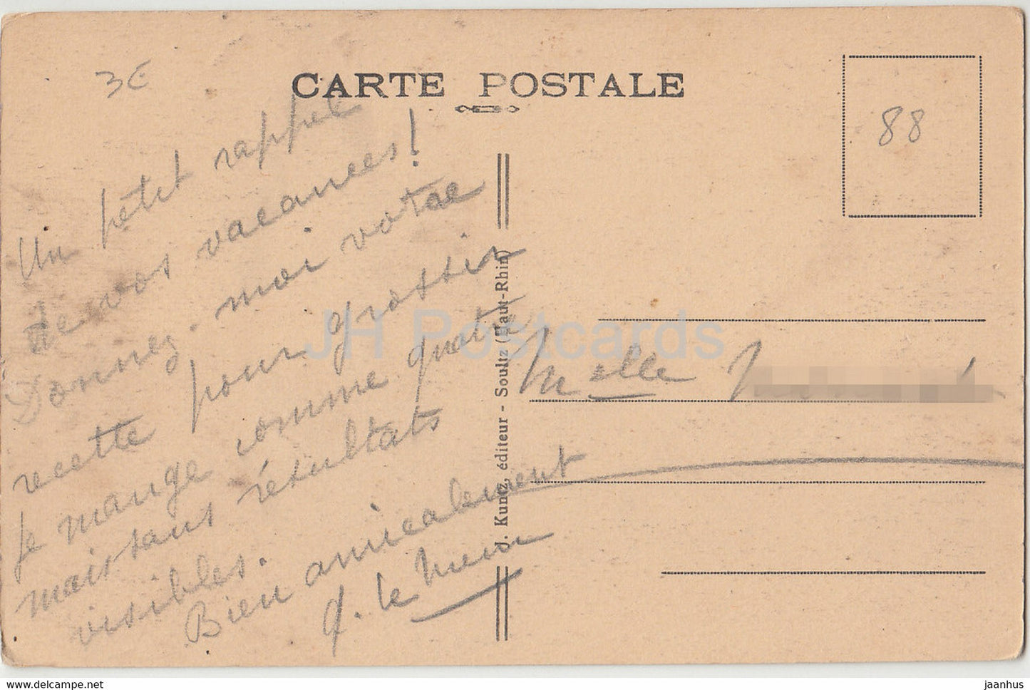 Vallee de Massevaux - Lac Neuweyer - alte Postkarte - Frankreich - gebraucht