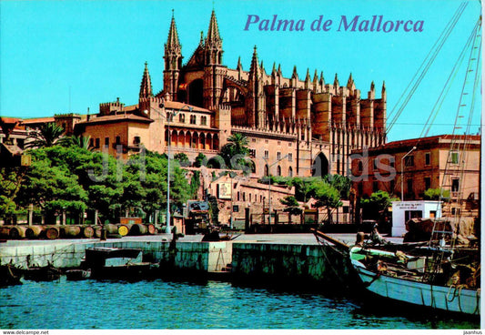 Palma de Mallorca - catedral - cathedral - ship - 1110 - Spain - unused - JH Postcards
