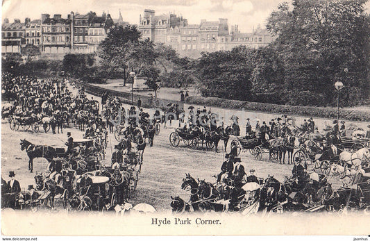 London - Hyde Park Corner - horse carriage - Gordon Smith - old postcard - 1911 - England - United Kingdom - used - JH Postcards