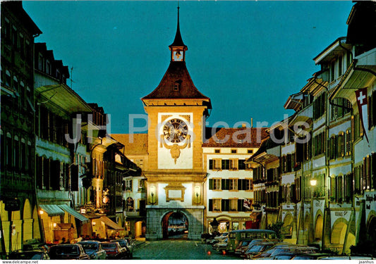 Murten - Morat - Hauptstrasse mit Berntor - Grand rue et la porte de Berne - 3280 - Switzerland - unused - JH Postcards