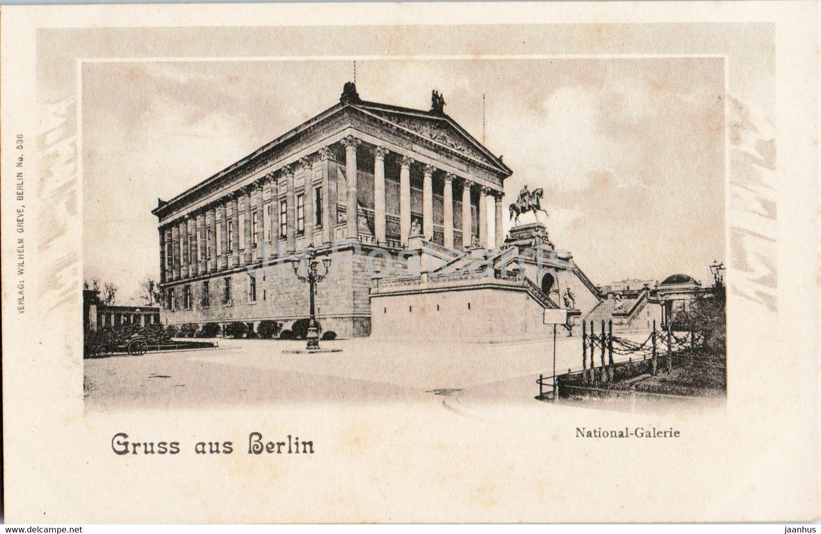 Gruss aus Berlin - National Galerie - 536 - old postcard - Germany - unused - JH Postcards