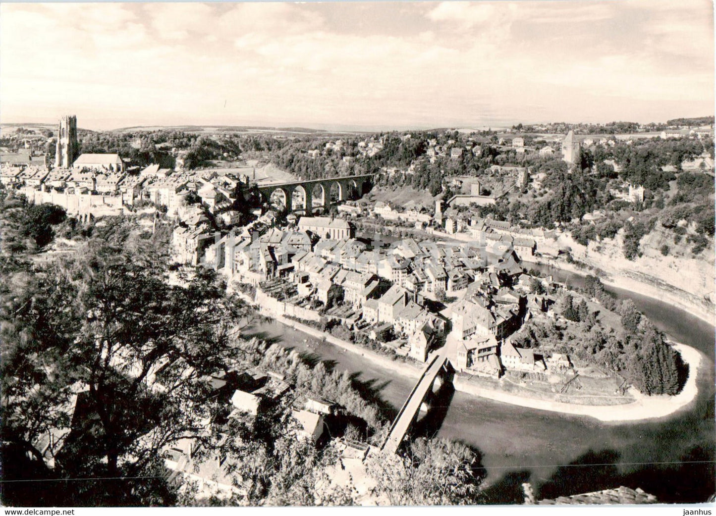 Fribourg - Freiburg - 4051 - old postcard - Switzerland - used - JH Postcards