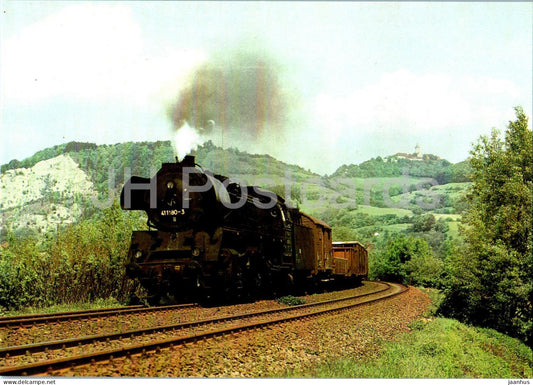 Lok 411180 mit Ng bei unterhalb der Leuchtenburg - train - railway - Germany - unused - JH Postcards