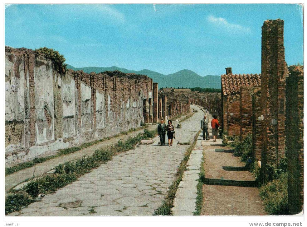 La Via dell´abbondanza - The Street of Abundance - ruins - Pompei - Campania - 23102 - Italia - Italy - used - JH Postcards