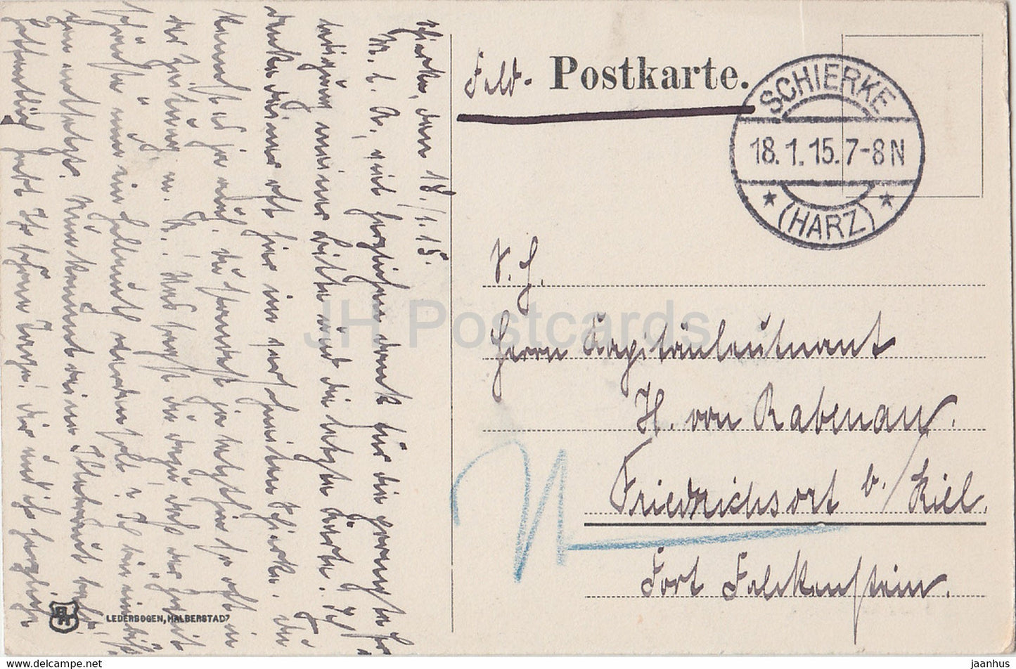 Harz im Winter - old postcard - 1915 - Germany - used