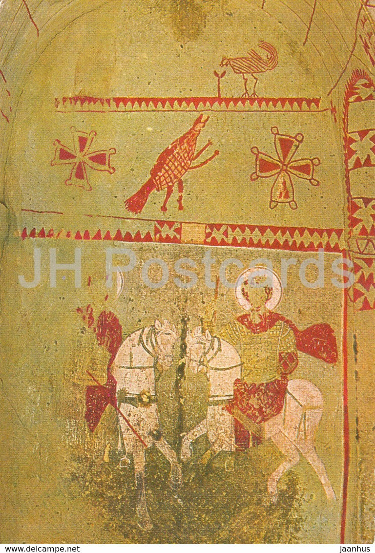 Goreme - Cappadocia - Interior of St Barbara Church - ancient art - Turkey - unused - JH Postcards