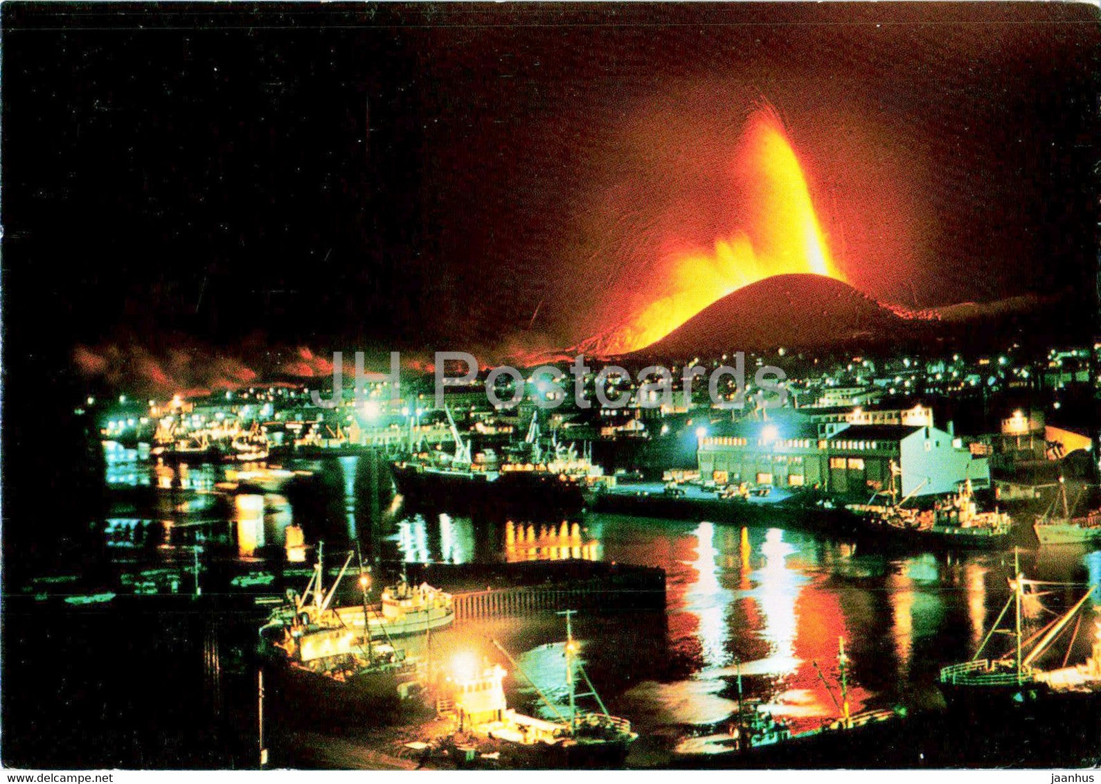 The eruption of Heimaey - Vestmannaeyjar - volcano - 2012 - Iceland - used - JH Postcards