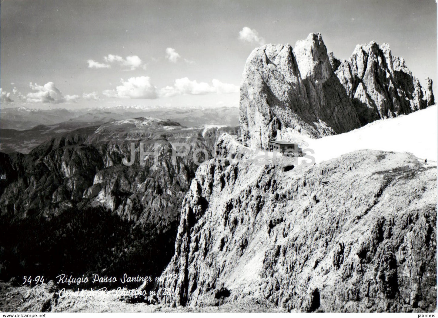 Rifugio Passo Santer - old postcard - Italy - unused - JH Postcards